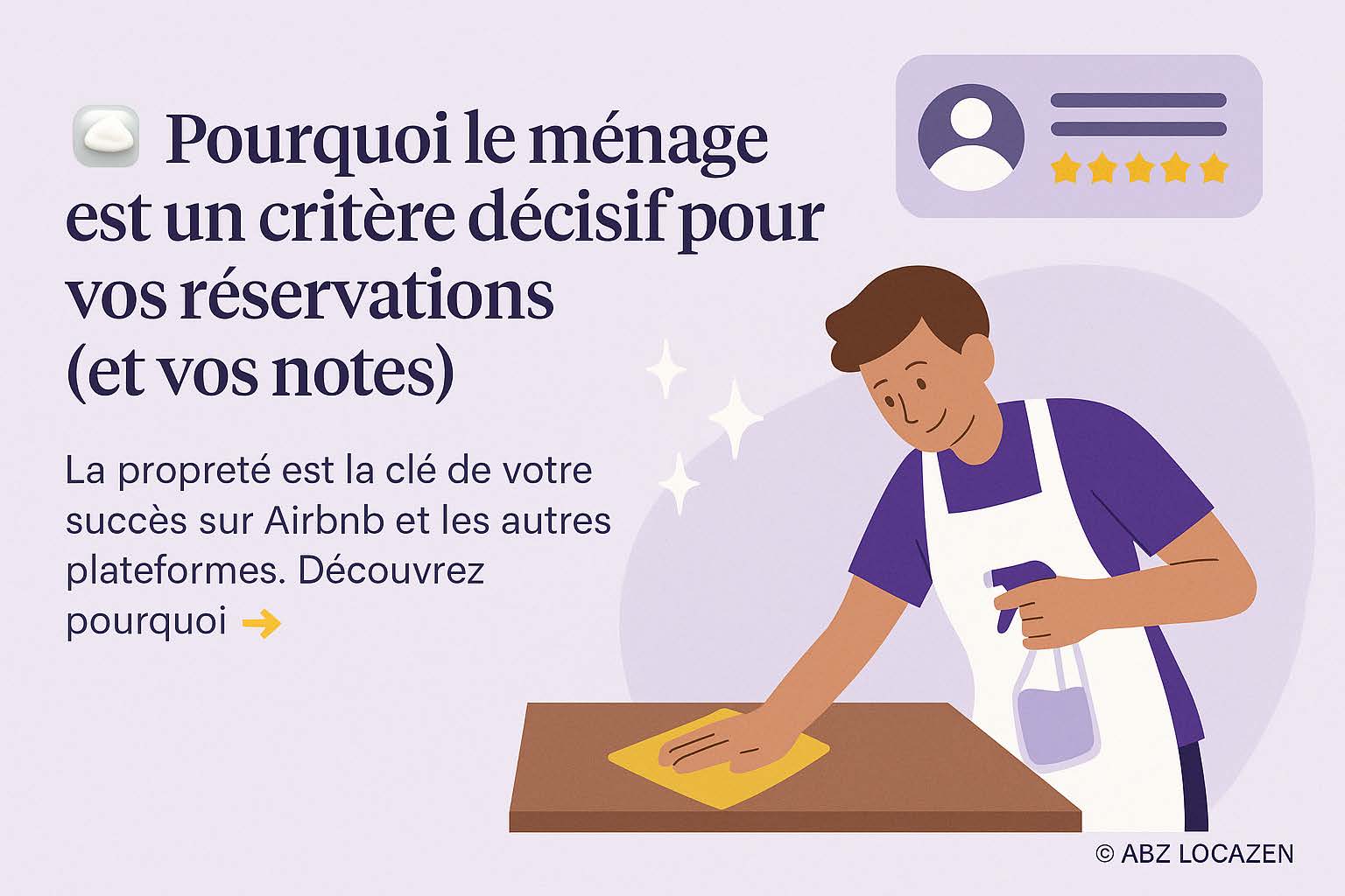 Ménage location courte durée